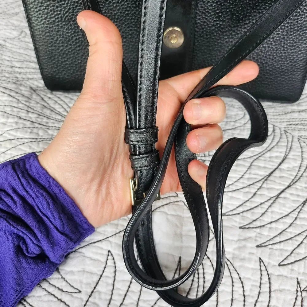 GUC Kate Spade Havana Parchment Drive Calf Hair Leopard Black Crossbody Bag